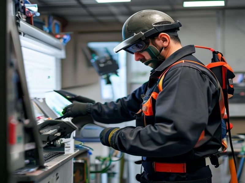 Técnico trabajando