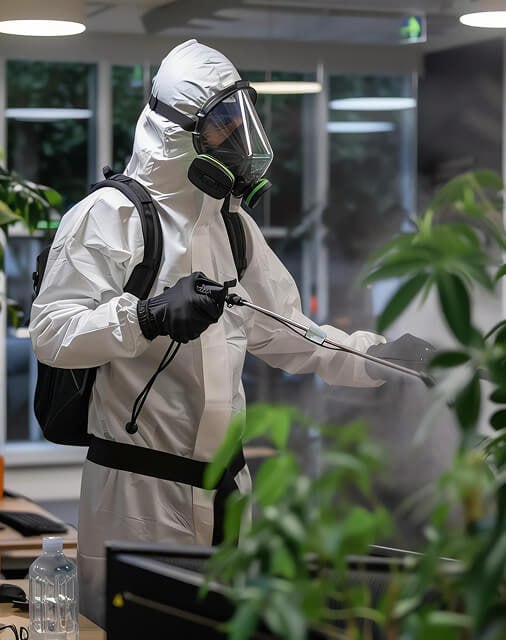 Professional pest control technician